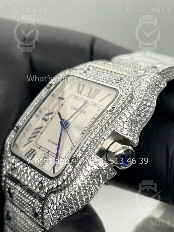 Товар Cartier Santos de Cartier 40mm Diamond White Steel Фото 4 - Cartier Santos de Cartier 40mm Diamond White Steel
