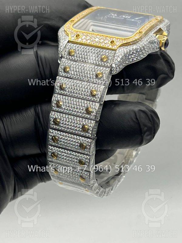 Фото 12 - Cartier Santos de Cartier 40mm Diamond Blue Dial
