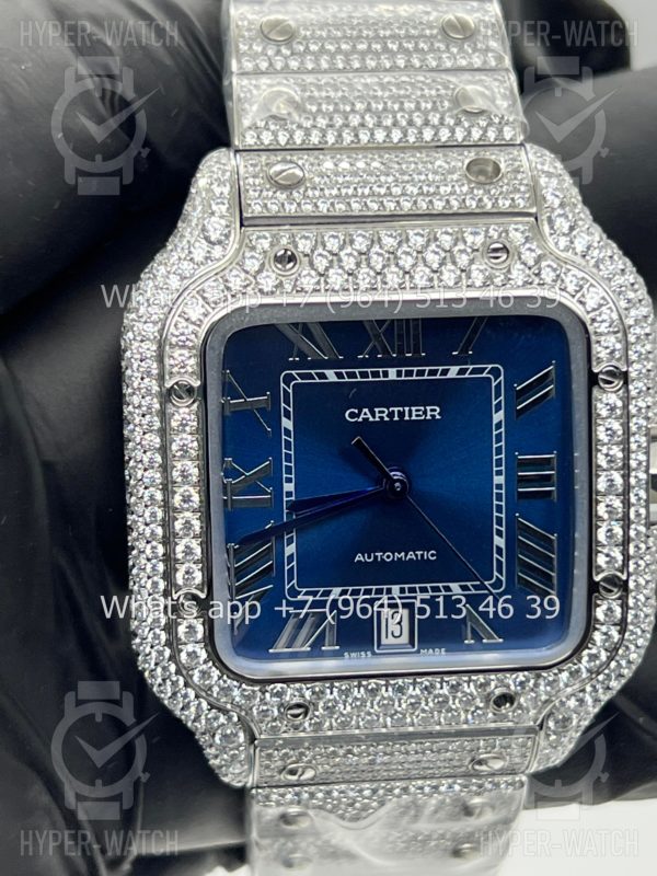 Товар Cartier Santos de Cartier 40mm Diamond Blue Steel Фото 6 - Cartier Santos de Cartier 40mm Diamond Blue Steel