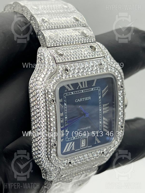 Товар Cartier Santos de Cartier 40mm Diamond Blue Steel Фото 9 - Cartier Santos de Cartier 40mm Diamond Blue Steel