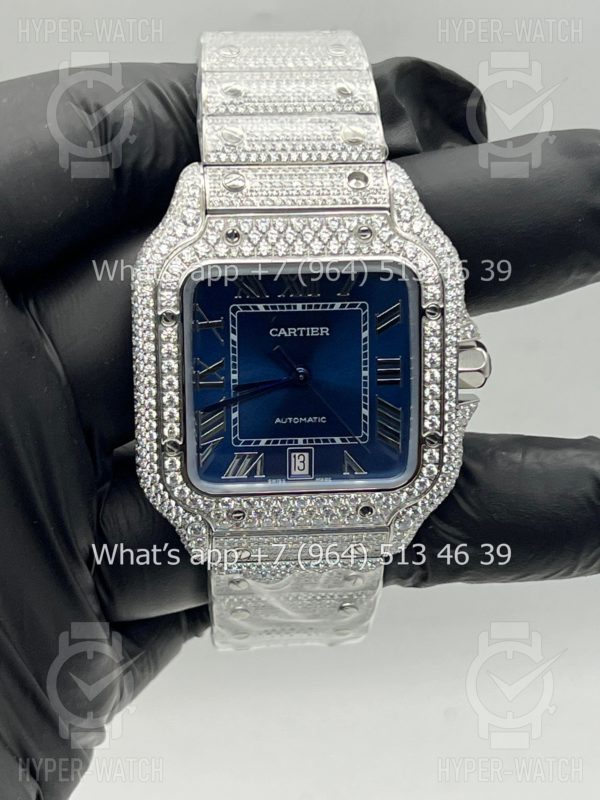 Товар Cartier Santos de Cartier 40mm Diamond Blue Steel Фото 11 - Cartier Santos de Cartier 40mm Diamond Blue Steel
