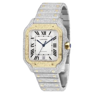 Фото 49 - Cartier Santos de Cartier 40mm Diamond Steel White