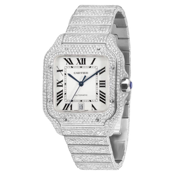 Товар Cartier Santos de Cartier 40mm Diamond White Steel Фото 1 - Cartier Santos de Cartier 40mm Diamond White Steel