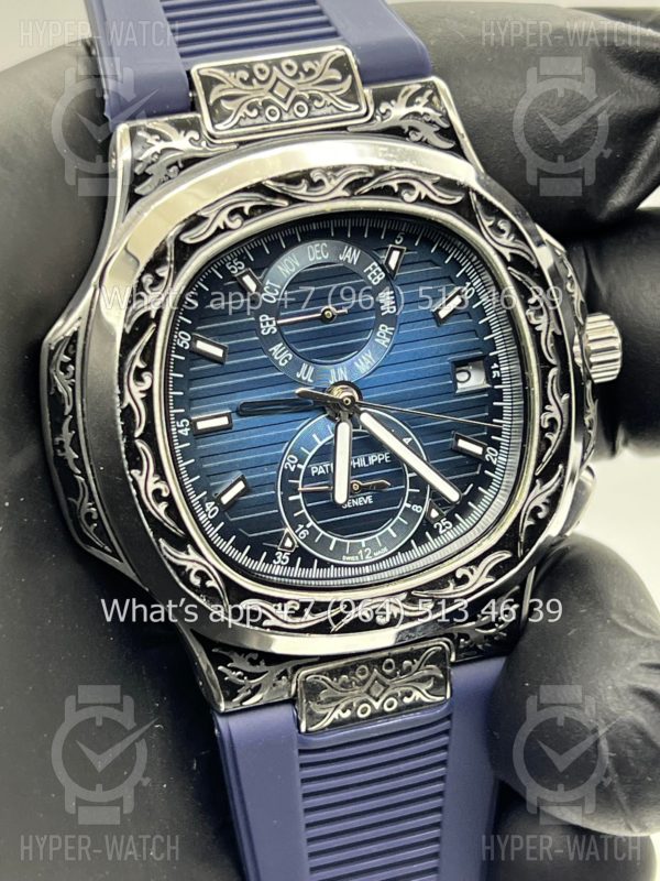 Фото 10 - Patek Philippe Nautilus 44mm Engraved Art 8884