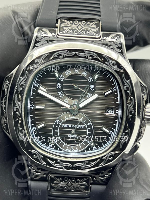 Фото 5 - Patek Philippe Nautilus 44mm Engraved Art 8877