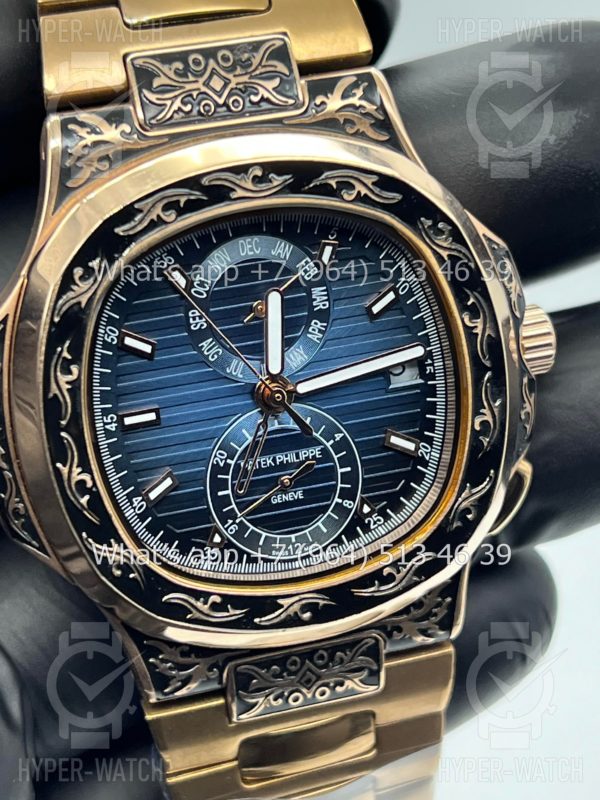 Фото 5 - Patek Philippe Nautilus 44mm Engraved Art 9087