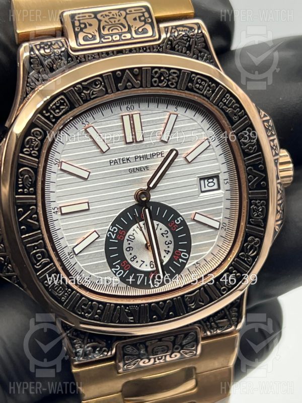 Фото 5 - Patek Philippe Nautilus 44mm Engraved Art 9096
