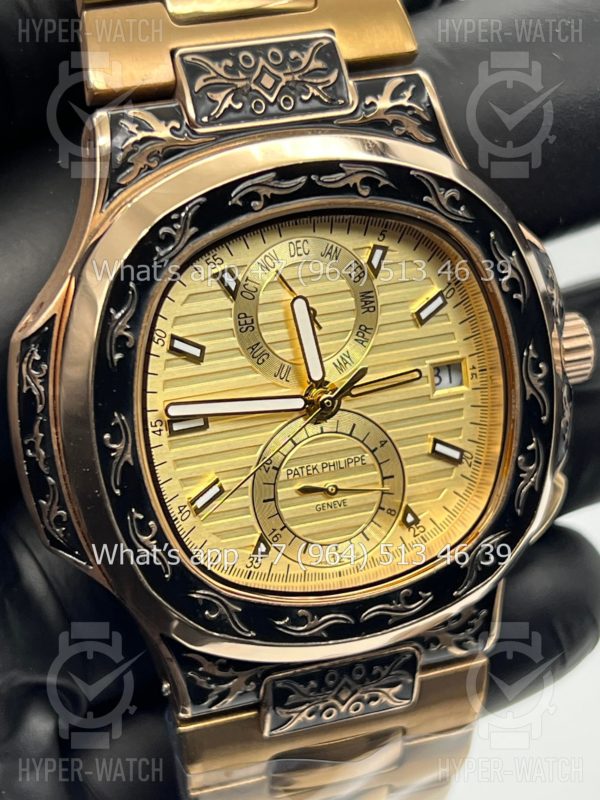 Товар Patek Philippe Nautilus 44mm Engraved Art 9090 Фото 5 - Patek Philippe Nautilus 44mm Engraved Art 9090