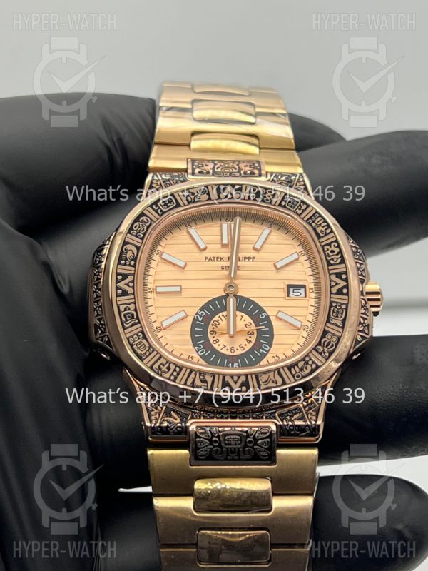 Товар Patek Philippe Nautilus 44mm Engraved Art 9098 Фото 8 - Patek Philippe Nautilus 44mm Engraved Art 9098