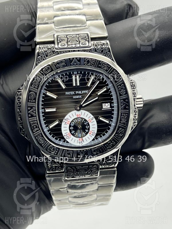 Товар Patek Philippe Nautilus 44mm Engraved Art 9101 Фото 7 - Patek Philippe Nautilus 44mm Engraved Art 9101