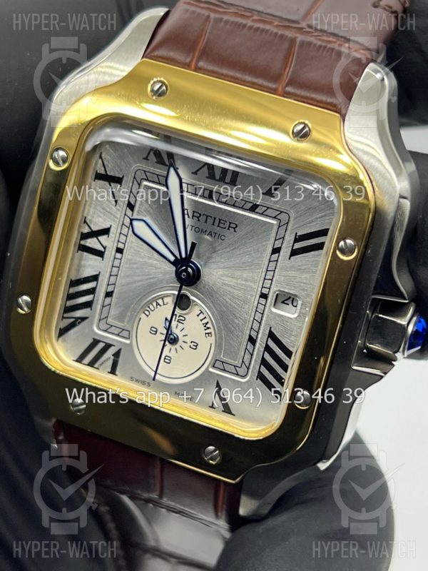 Фото 5 - Cartier Santos De Cartier 40mm Dual Time Art 9001