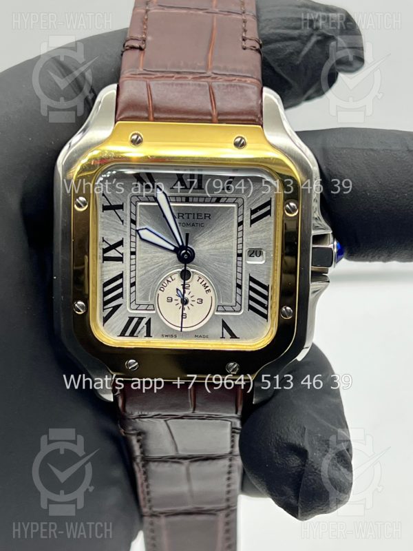 Фото 6 - Cartier Santos De Cartier 40mm Dual Time Art 9001