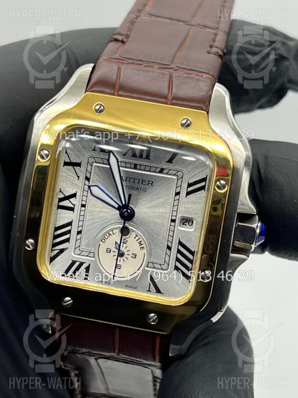 Фото 7 - Cartier Santos De Cartier 40mm Dual Time Art 9001