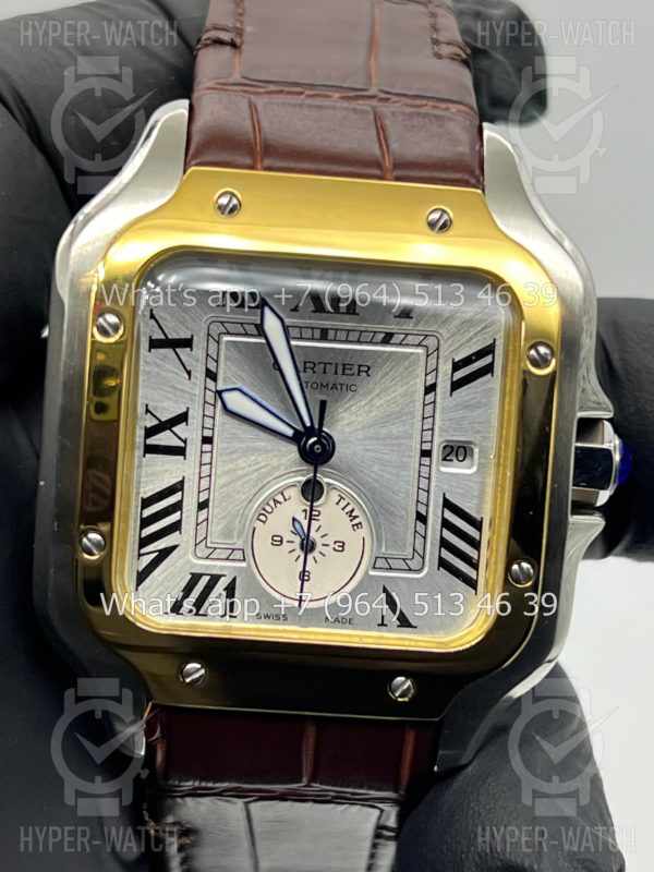 Фото 9 - Cartier Santos De Cartier 40mm Dual Time Art 9001