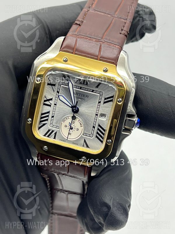 Фото 11 - Cartier Santos De Cartier 40mm Dual Time Art 9001
