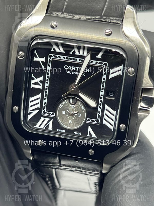 Фото 6 - Cartier Santos De Cartier 40mm Dual Time Art 9002