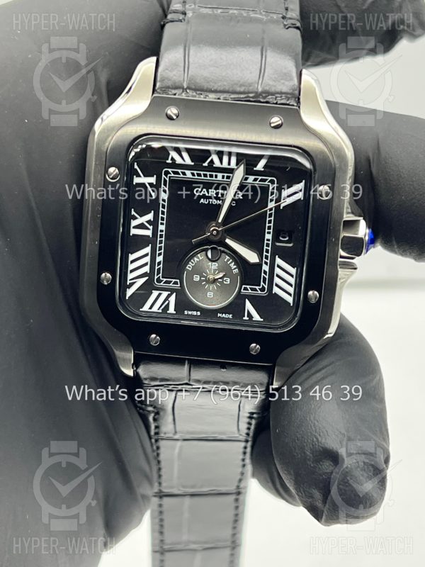 Фото 7 - Cartier Santos De Cartier 40mm Dual Time Art 9002