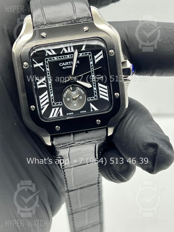 Фото 9 - Cartier Santos De Cartier 40mm Dual Time Art 9002