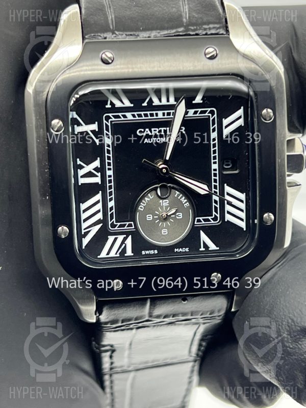 Фото 12 - Cartier Santos De Cartier 40mm Dual Time Art 9002