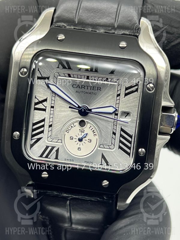 Фото 4 - Cartier Santos De Cartier 40mm Dual Time Art 8998