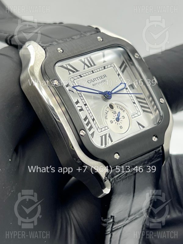 Фото 6 - Cartier Santos De Cartier 40mm Dual Time Art 8998