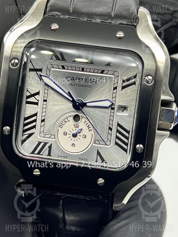 Фото 9 - Cartier Santos De Cartier 40mm Dual Time Art 8998