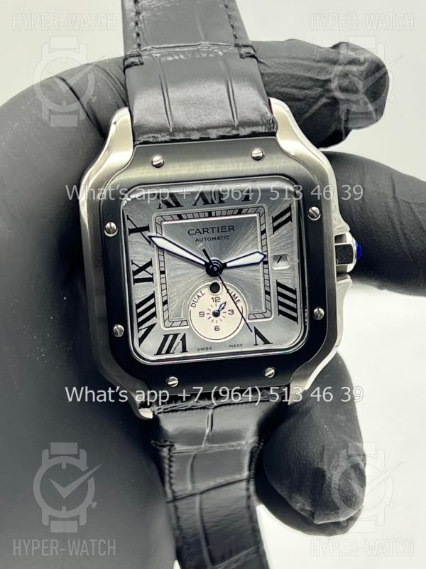 Фото 11 - Cartier Santos De Cartier 40mm Dual Time Art 8998