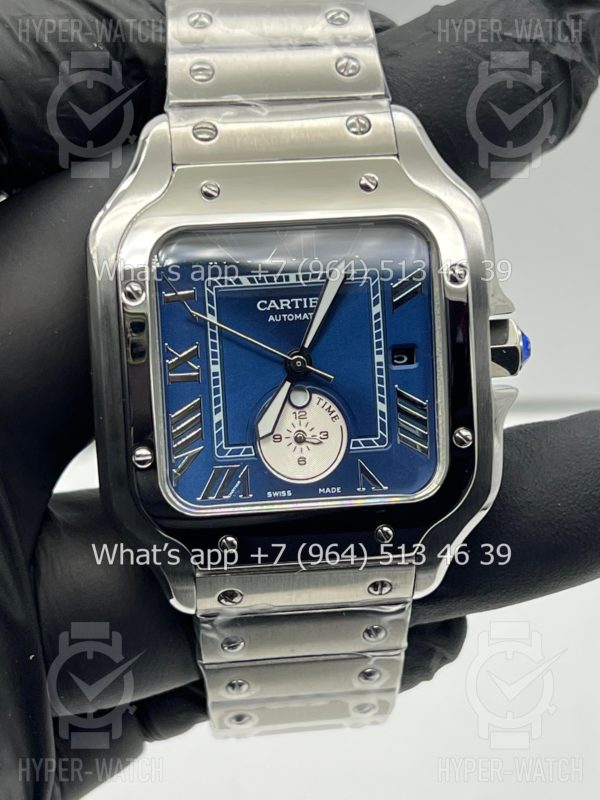 Фото 6 - Cartier Santos De Cartier 40mm Dual Time Art 8990