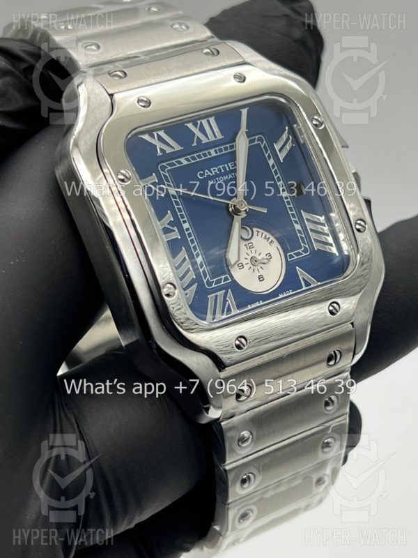 Фото 11 - Cartier Santos De Cartier 40mm Dual Time Art 8990