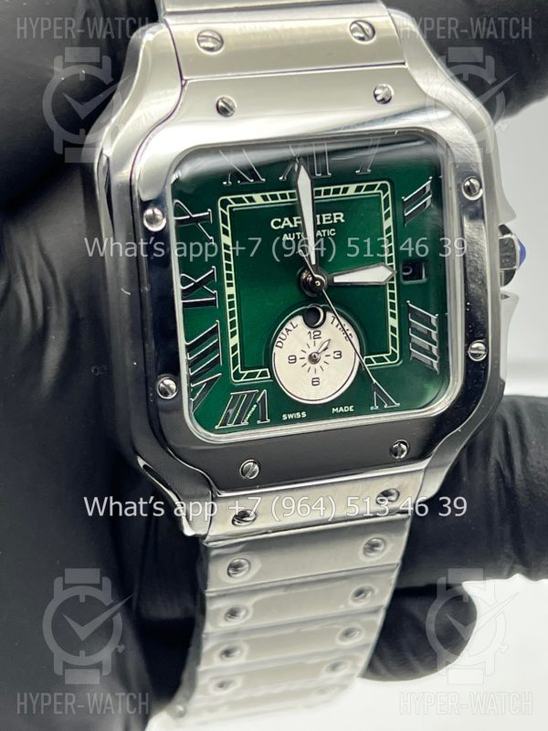 Фото 10 - Cartier Santos De Cartier 40mm Dual Time Art 8992