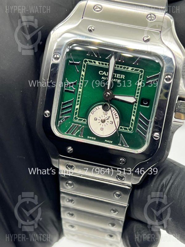Фото 11 - Cartier Santos De Cartier 40mm Dual Time Art 8992