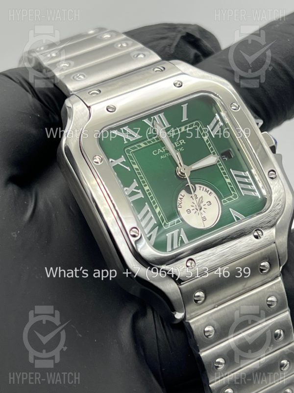 Фото 13 - Cartier Santos De Cartier 40mm Dual Time Art 8992