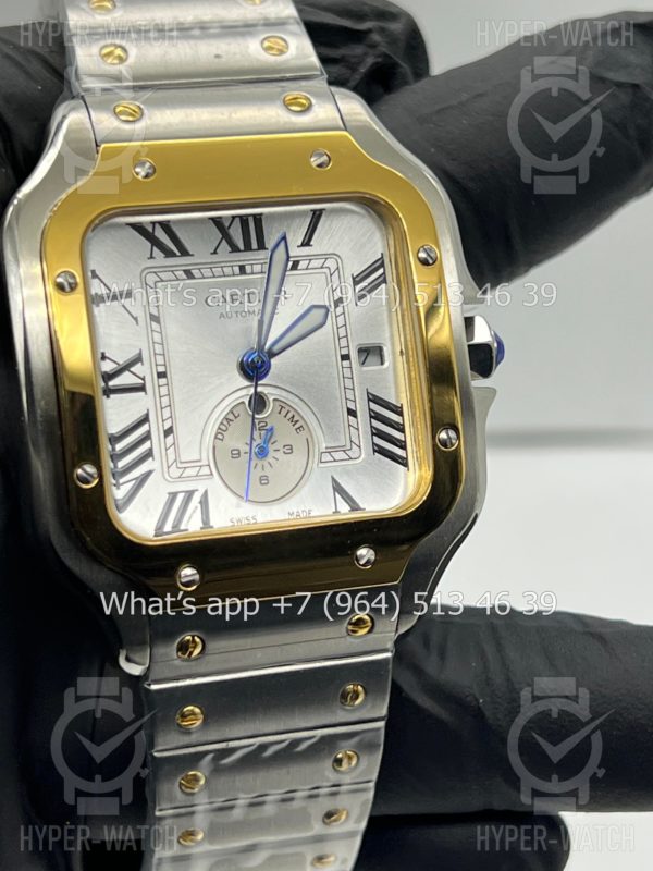 Фото 4 - Cartier Santos De Cartier 40mm Dual Time Art 8996