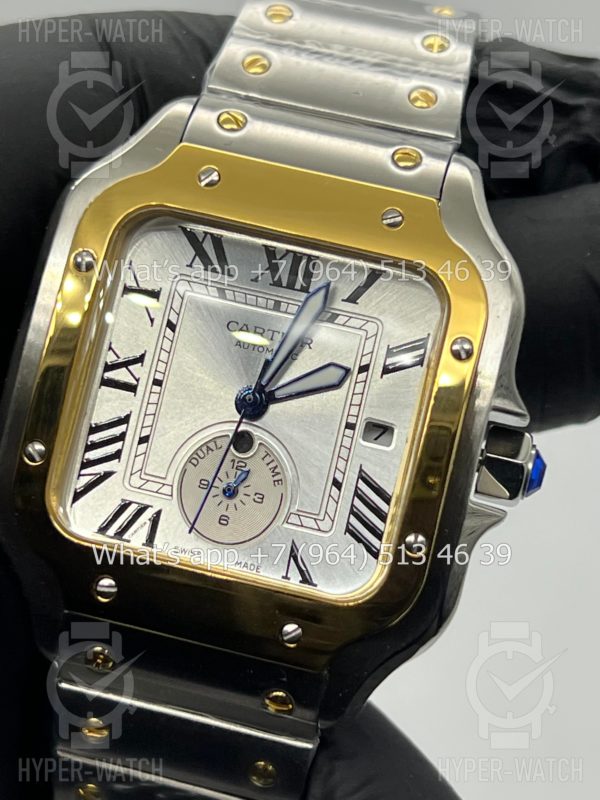 Фото 5 - Cartier Santos De Cartier 40mm Dual Time Art 8996