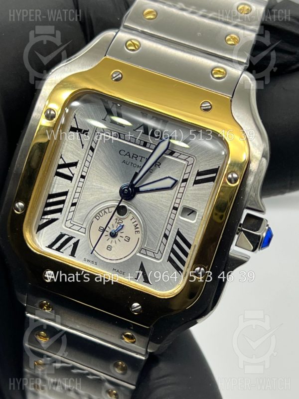 Фото 7 - Cartier Santos De Cartier 40mm Dual Time Art 8996