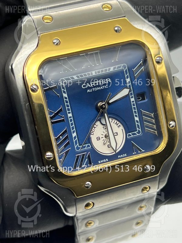 Фото 4 - Cartier Santos De Cartier 40mm Dual Time Art 8989