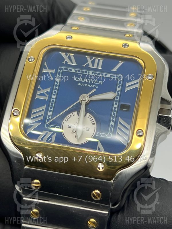 Фото 5 - Cartier Santos De Cartier 40mm Dual Time Art 8989