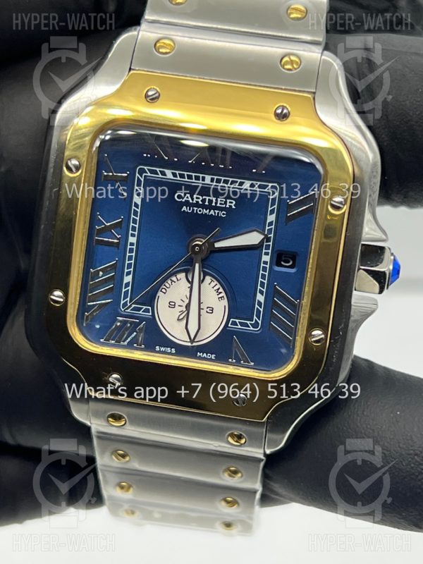 Фото 6 - Cartier Santos De Cartier 40mm Dual Time Art 8989