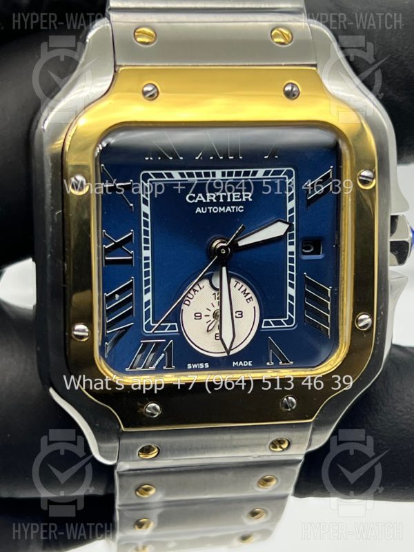 Фото 9 - Cartier Santos De Cartier 40mm Dual Time Art 8989