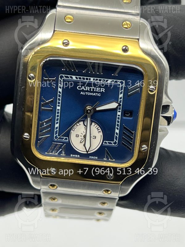 Фото 11 - Cartier Santos De Cartier 40mm Dual Time Art 8989