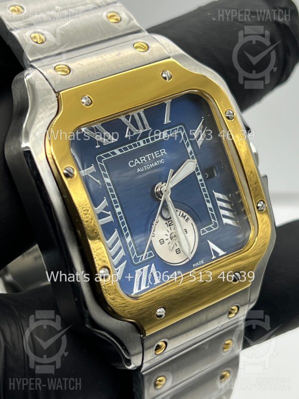 Фото 15 - Cartier Santos De Cartier 40mm Dual Time Art 8989