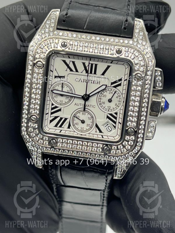 Товар Cartier Santos 100 XL Chronograph 41mm Art 9059 Фото 2 - Cartier Santos 100 XL Chronograph 41mm Art 9059