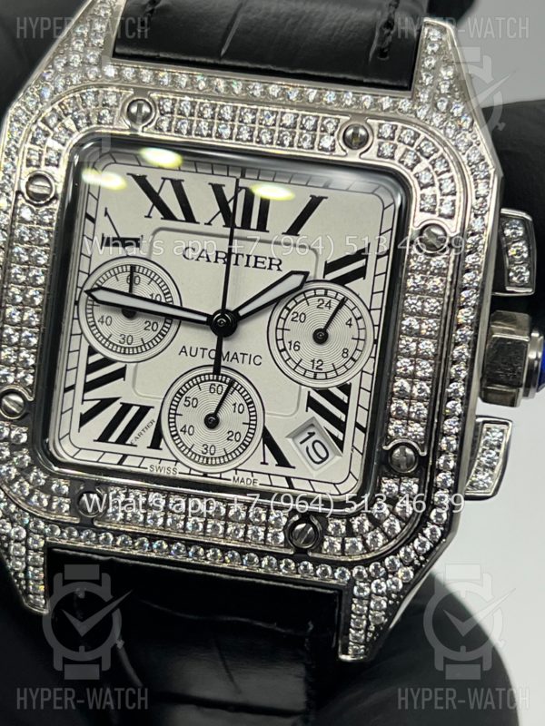 Товар Cartier Santos 100 XL Chronograph 41mm Art 9059 Фото 12 - Cartier Santos 100 XL Chronograph 41mm Art 9059