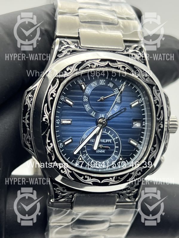 Фото 5 - Patek Philippe Nautilus 44mm Engraved Art 9095