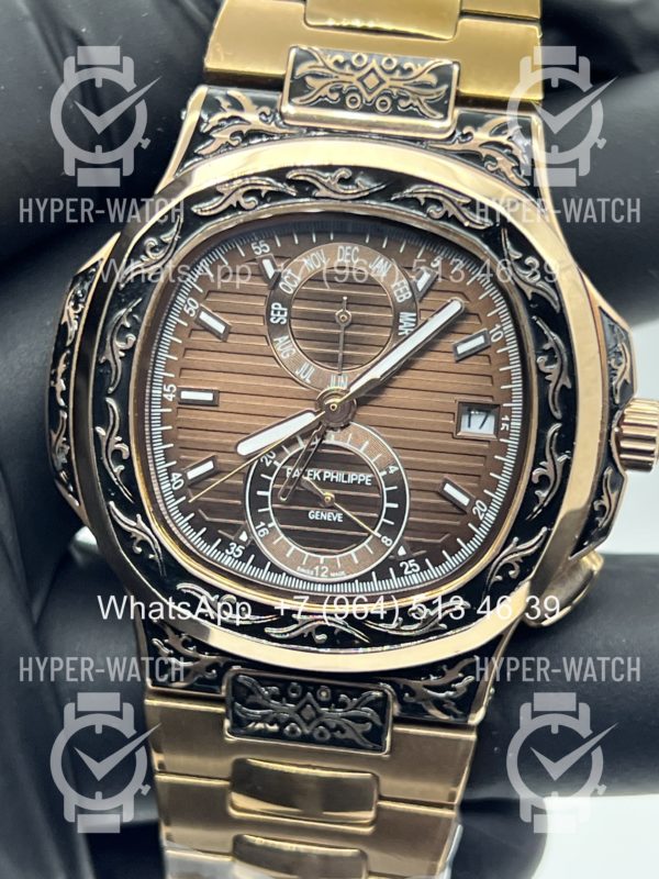 Фото 5 - Patek Philippe Nautilus 44mm Engraved Art 9088