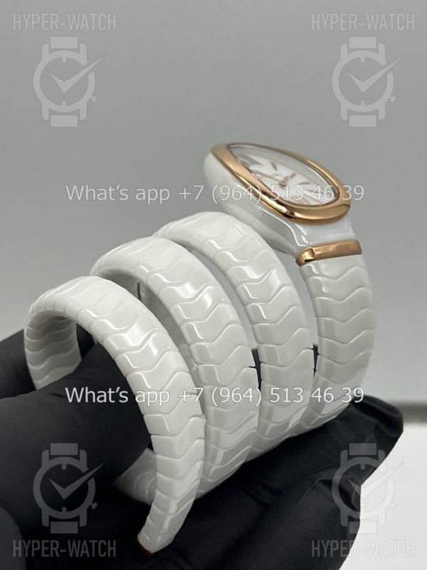 Фото 6 - Bvlgari Serpenti Spiga 35mm Ceramic White