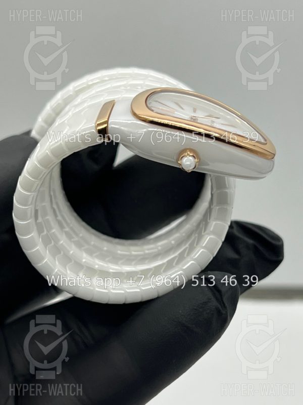 Фото 12 - Bvlgari Serpenti Spiga 35mm Ceramic White