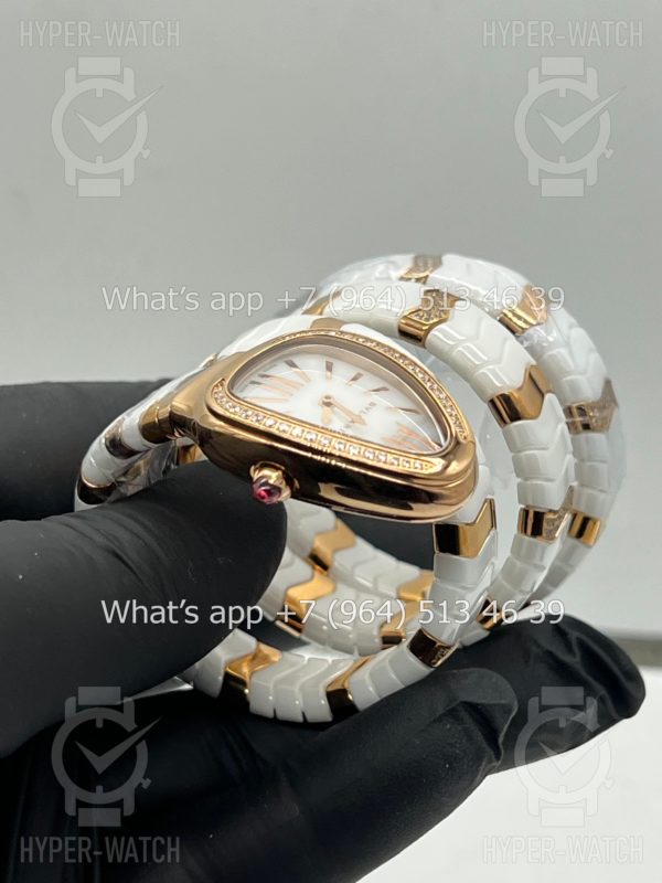 Товар Bvlgari Serpenti Spiga 35mm White Ceramic Diamond Фото 15 - Bvlgari Serpenti Spiga 35mm White Ceramic Diamond