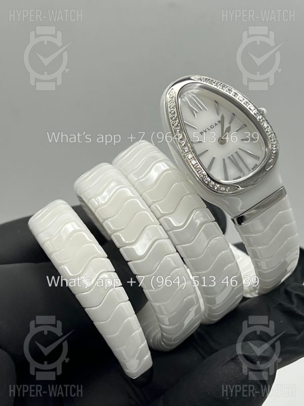 Товар Bvlgari Serpenti Spiga 35mm White Ceramic Steel Фото 4 - Bvlgari Serpenti Spiga 35mm White Ceramic Steel