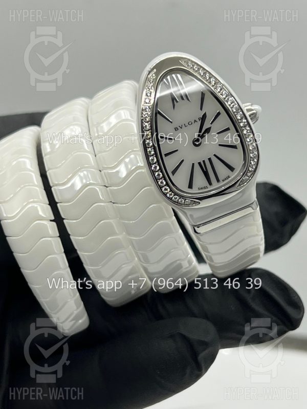 Товар Bvlgari Serpenti Spiga 35mm White Ceramic Steel Фото 6 - Bvlgari Serpenti Spiga 35mm White Ceramic Steel